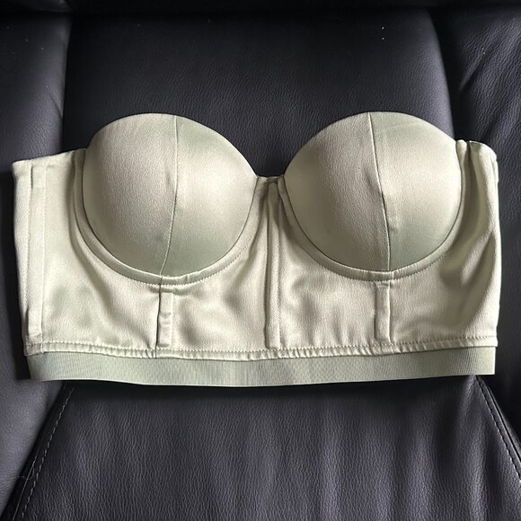 Gorgeous Michael Costello Sage Green Silk Midi Dress - Size XS - Like New! - Picture 7 of 10